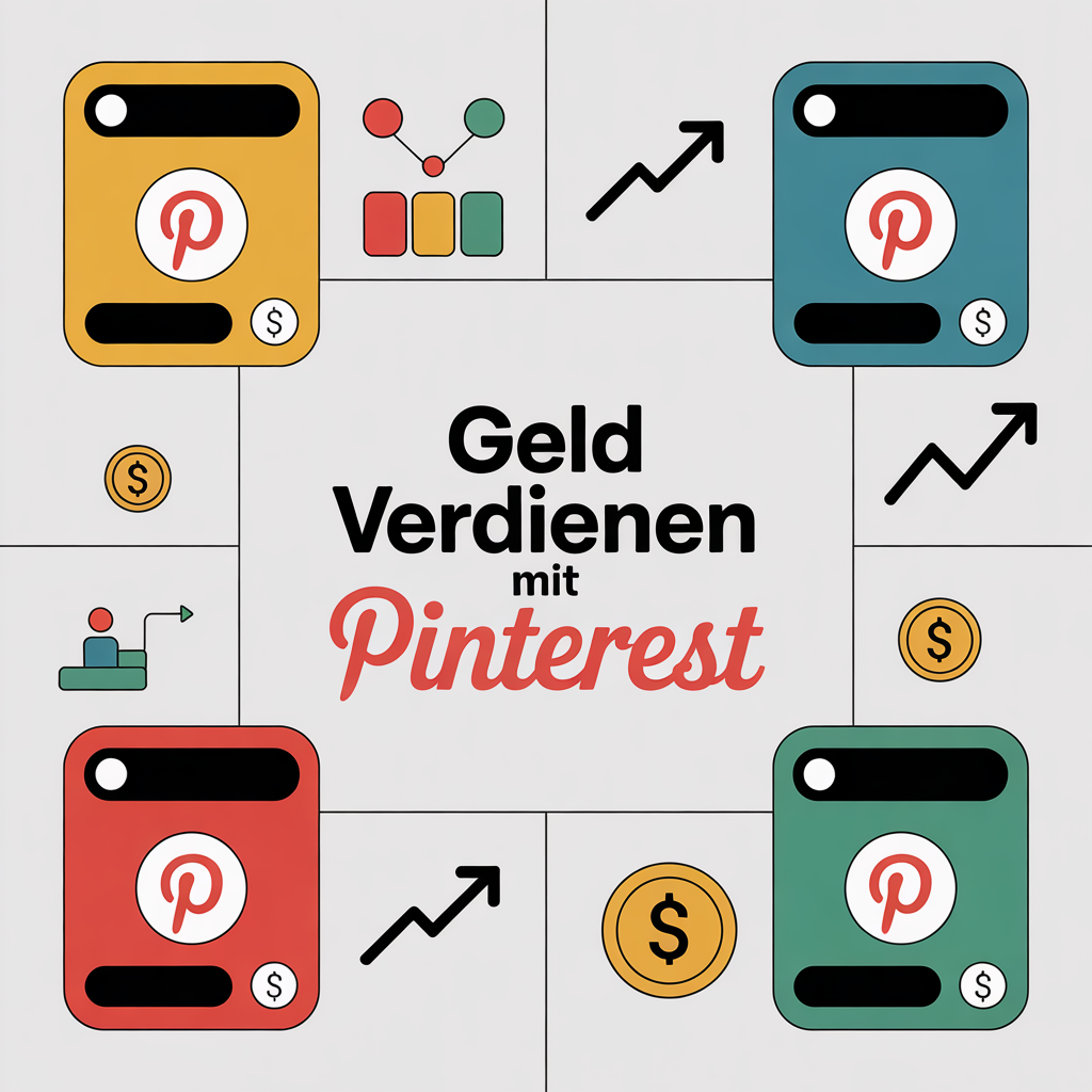 Pin dich Reich, Pinterest, Nebenverdienst, Geld verdienen, Digital Marketing Infografik