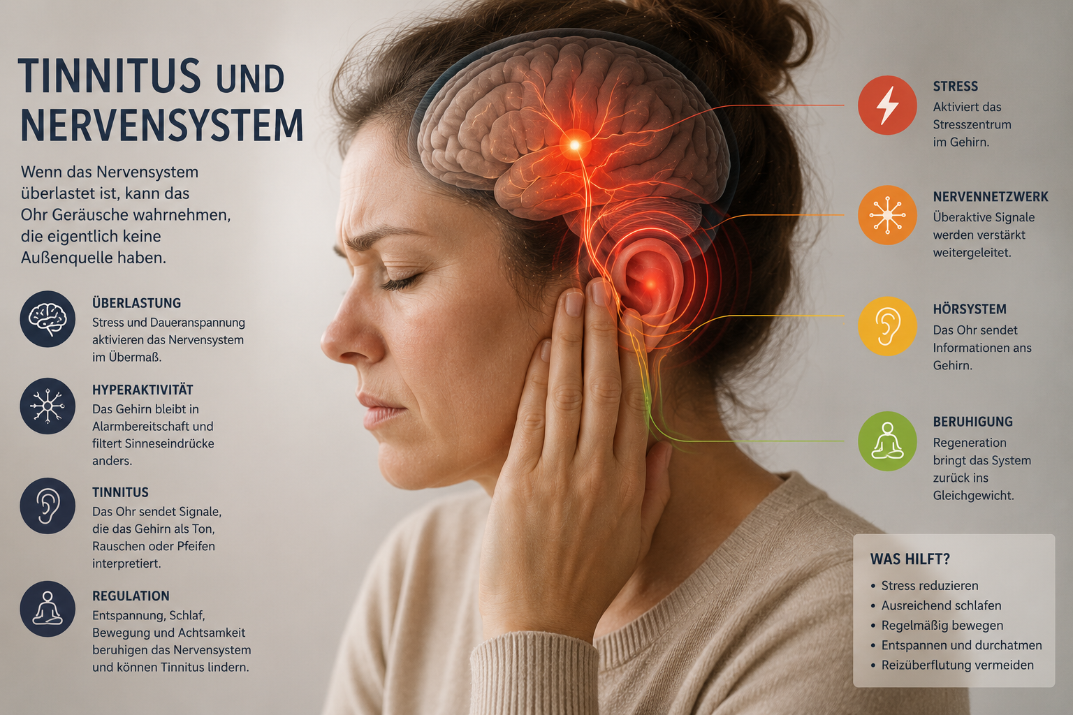 Tinnitus und Nervensystem: Warum Stress Ohrgeräusche verstärken kann
