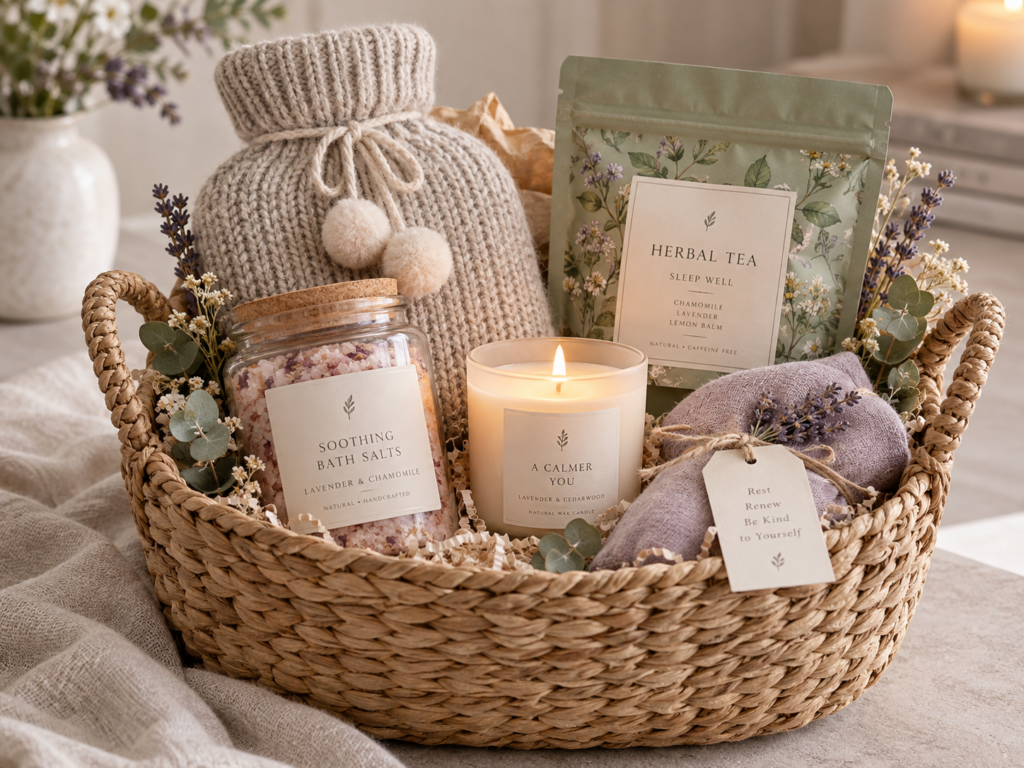 Wellness-Geschenk in weißer Geschenkbox