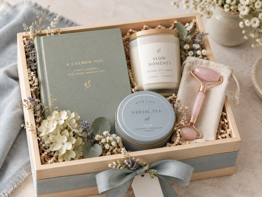Wellness-Geschenk in runder Geschenkbox
